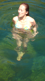 Yoko Nagashima at the Birthing Pools in Haiku, Maui