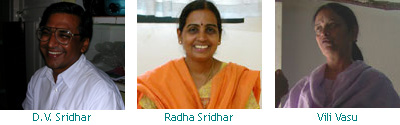 Yoga Raksanam - founders DV Sridhar, Radha Sridhar, Viji Vasu (Chennai, India)