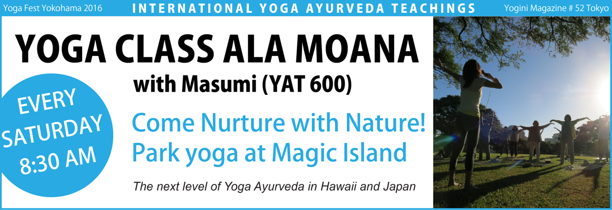 Yoga class at Magic Island in Ala Moana beach park