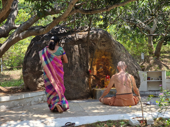 tedd-invoking-adisesa-at-tamil-nadu-ayurveda-retreat-center