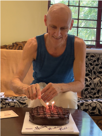 Tedd requested an ORGANIC chocolate cake for his birthday from Chocko Choza in Coimbatore, India