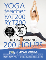 Yoga Teacher Training YAT200 RYT200 in Honolulu, Hawaii