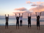 Sunrise Yoga class at Waikiki Beach, Honolulu